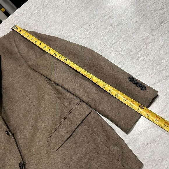 Ralph Ralph Lauren Men’s Silk Wool 2 Button Brown Blazer Sport Coat Size 44R - Picture 13 of 16